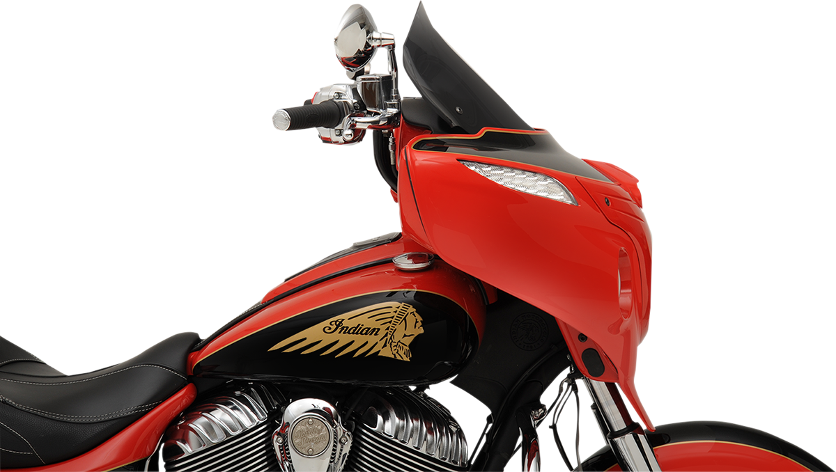KLOCK WERKS Flare® Windshield - 14" - Tall - Dark Smoke - '14-'25 Indian KWW-04-0498