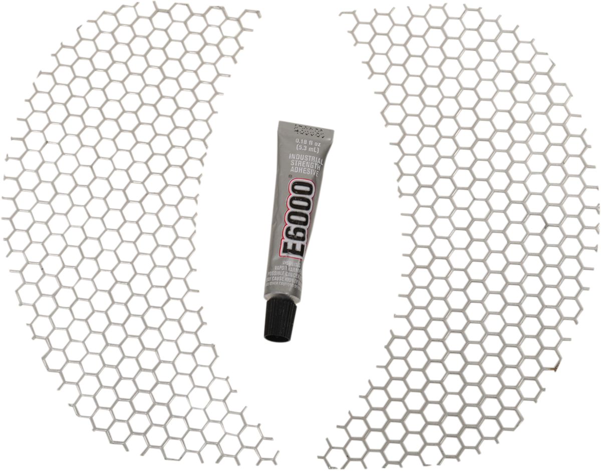 KLOCK WERKS Fairing Vent Screen - Honeycomb - Chrome - FLTR KWS-01-0320