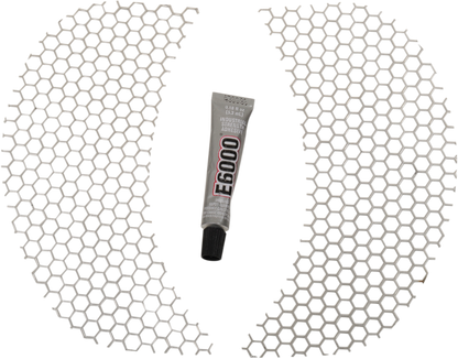 KLOCK WERKS Fairing Vent Screen - Honeycomb - Chrome - FLTR KWS-01-0320