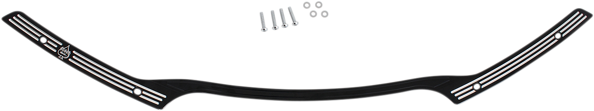 KLOCK WERKS Flare® Windshield Trim - Logo - Black Contrast - '15-'25 FLTR KWW-01-0459