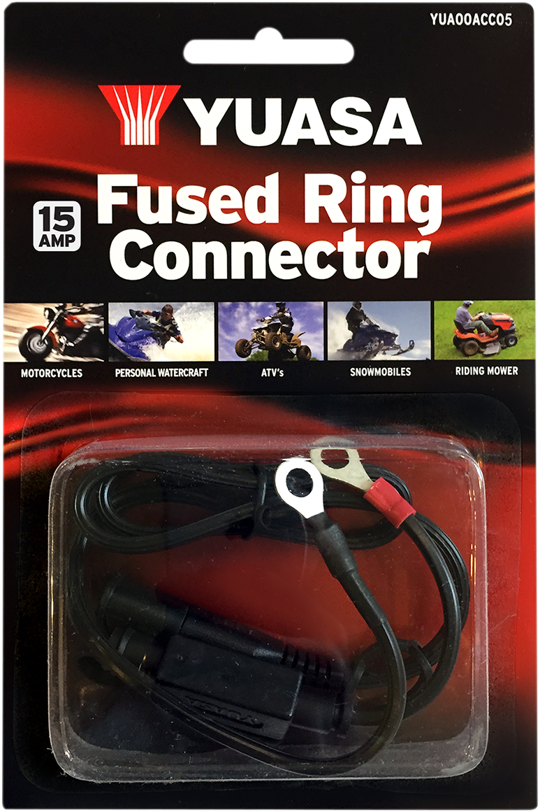 YUASA Ring Connector YUA00ACC05 for Battery Chargers and Fused 15-Amp Power Applications