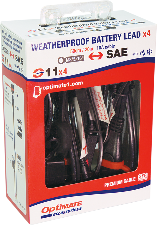 TECMATE Battery Lead - 5/16" - 4 Pack O-11X4