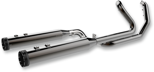 KHROME WERKS 2-into-2 Dominator Exhaust System with 4-1/2" Mufflers - Eclipse® - FL 201810A