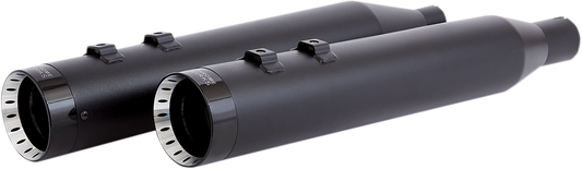 KHROME WERKS 4-1/2" HP-Plus® Slip-On Mufflers - Black with Turbine - Touring 202870