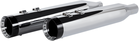 KHROME WERKS 4-1/2" HP-Plus® Slip-On Mufflers - Chrome with Turbine - Touring 202770