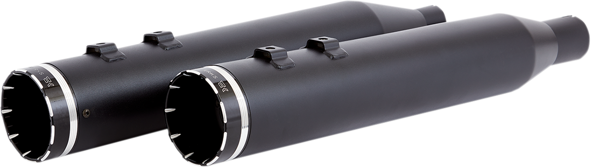 KHROME WERKS 4-1/2" HP-Plus® Slip-On Mufflers - Black with Tracer - Touring 202835