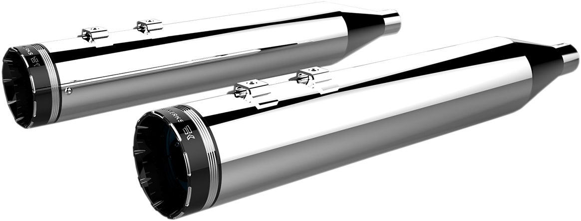 KHROME WERKS 4-1/2" HP-Plus® Slip-On Mufflers - Chrome with Tracer Tip 202790