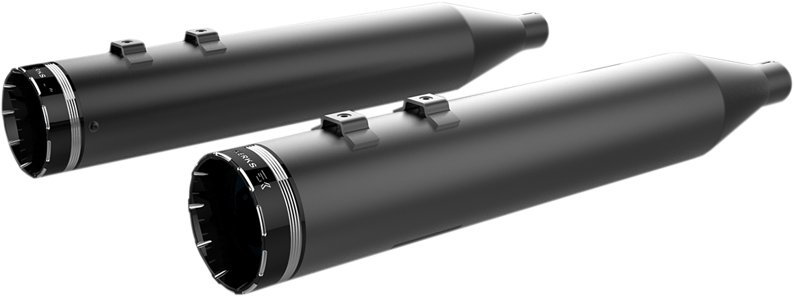 KHROME WERKS 4-1/2" HP-Plus® Slip-On Mufflers - Black with Tracer Tip 202840