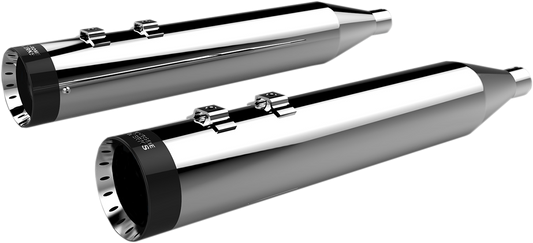 KHROME WERKS 4-1/2" HP-Plus® Slip-On Mufflers - Chrome with Turbine Tip 202795