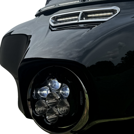 CUSTOM DYNAMICS LED Headlight - Shark Demon® - Harley-Davidson® SD2-BW-W