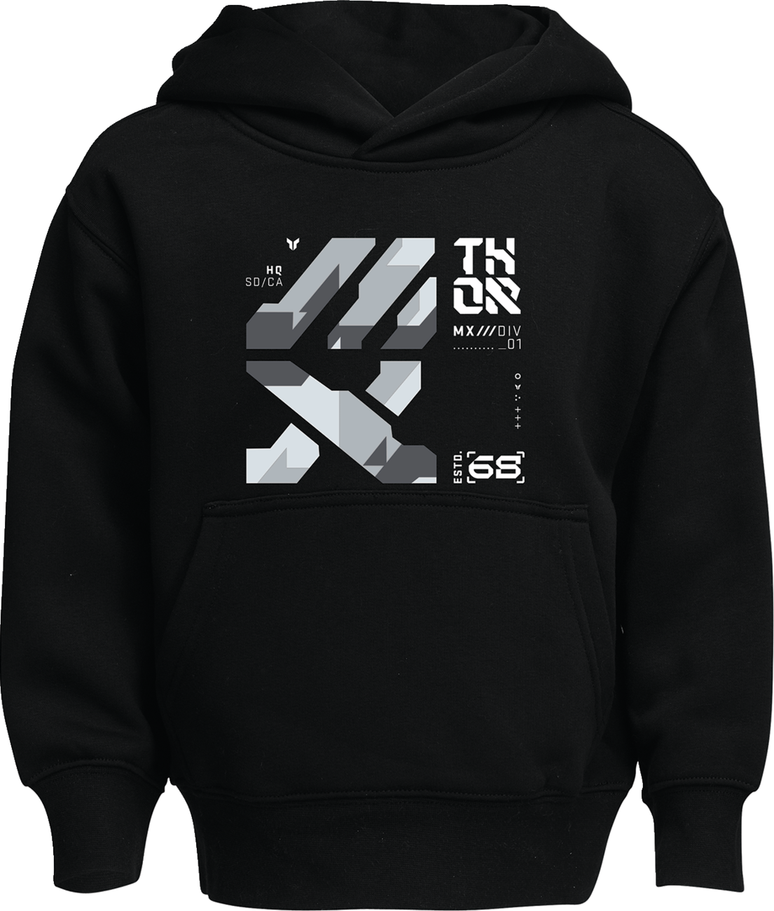THOR Youth Forge Pullover Hoodie - Black - Small 3052-0706