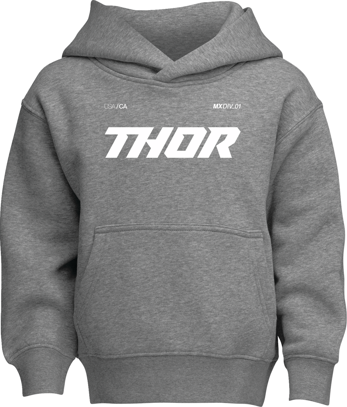 THOR Youth Brave Pullover Hoodie - Heather Gray - Small 3052-0710