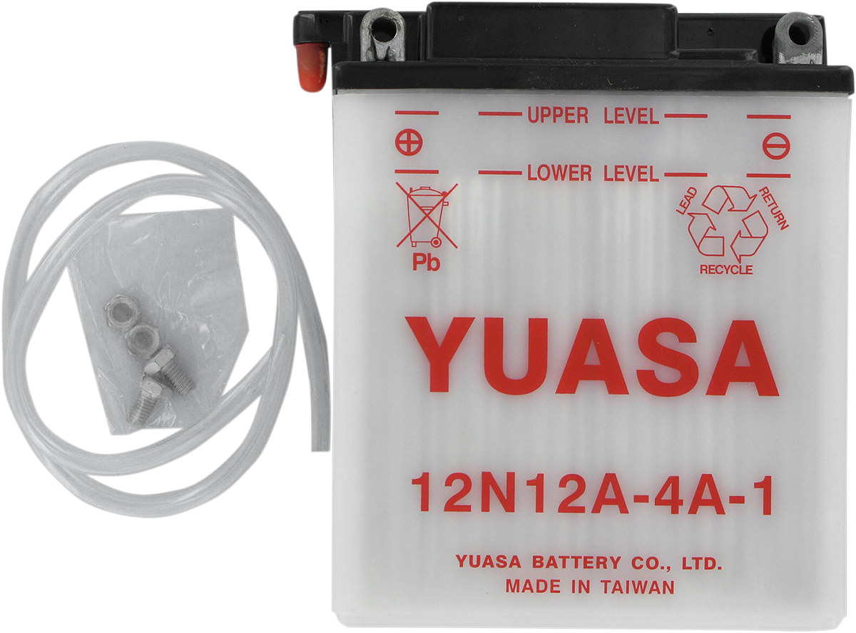 YUASA Y12N12A-4A-1 Yumicron CX Lead/Calcium Battery - High Cranking Power
