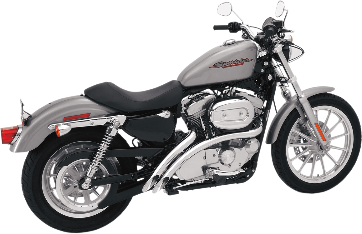 BASSANI XHAUST Radial Sweepers Exhaust System - Chrome - '07-'13 XL XL4-FF12CL