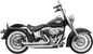 BASSANI XHAUST FireFlight Exhaust - Chrome - Softail 12113B