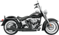 BASSANI XHAUST 2:1 Exhaust - Black - Long - Softail 12121J
