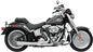 BASSANI XHAUST 2:1 Exhaust - Chrome - Short - Softail 12112J