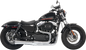BASSANI XHAUST Mega Power Exhaust - Chrome - Short - '04-'13 XL with Mid/Forward Controls 1X22R