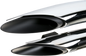 BASSANI XHAUST Sweeper Exhaust - Black/Chrome 1SD2F