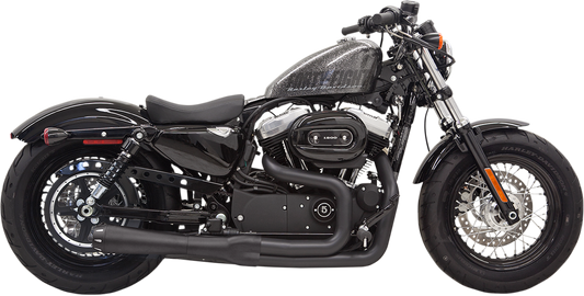 BASSANI XHAUST Mega Power Exhaust - Black - Short - '14-'21 XL with Mid/Forward Controls 1X32RB