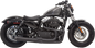 BASSANI XHAUST Mega Power Exhaust - Black - Short - '14-'21 XL with Mid/Forward Controls 1X32RB