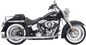 BASSANI XHAUST True Duals Exhaust System with Fishtail Mufflers - 30" - Softail 1S46E-30