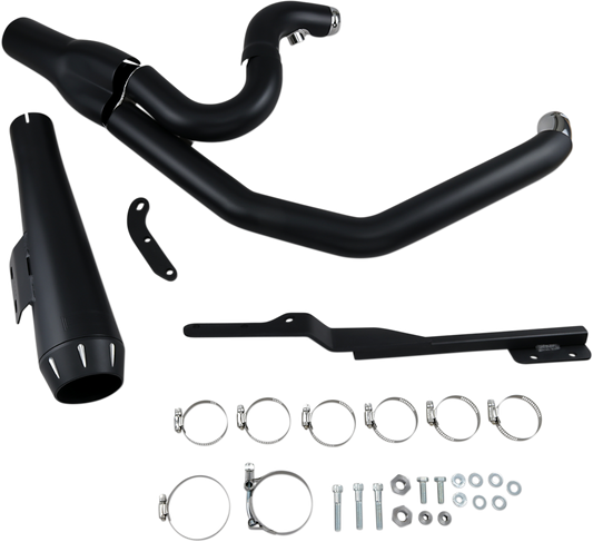 BASSANI XHAUST 2:1 Exhaust - Black - Megaphone - Short - '91-'05 FXD 13322R