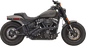 BASSANI XHAUST Sweeper Exhaust - Black/Black 1S22FB