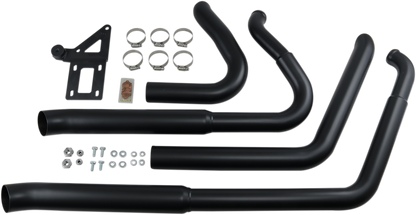 BASSANI XHAUST Pro Street Exhaust - Black - Softail 1S34DB