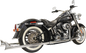 BASSANI XHAUST True Duals Exhaust System with Fishtail Mufflers - 39" - Softail 1S26E-39