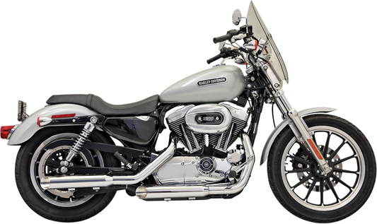 BASSANI XHAUST 3" Firepower Series Slip-On Muffler - Chrome - Slash-Cut - Sportster '04-'13 1X17F