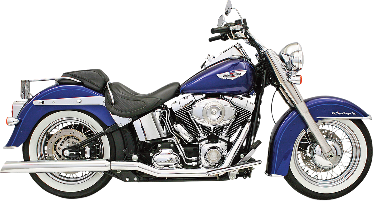 BASSANI XHAUST Slip-On Mufflers - Slant-Cut with Standard 2" Baffles - Chrome 31117C