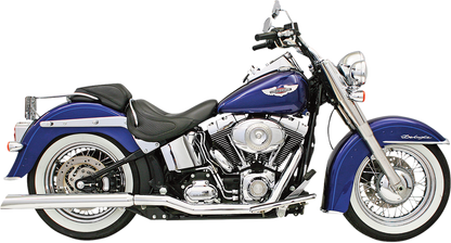BASSANI XHAUST Slip-On Mufflers - Slant-Cut with Standard 2" Baffles - Chrome 31117C
