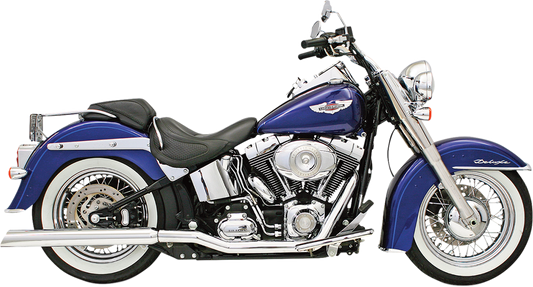 BASSANI XHAUST Slip-On Mufflers - Slant-Cut with Standard 2" Baffles - Chrome 31117C