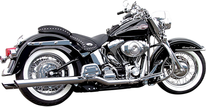 BASSANI XHAUST Slip-On Mufflers - Slash-Cut with Standard 2" Baffles - Chrome 31117B