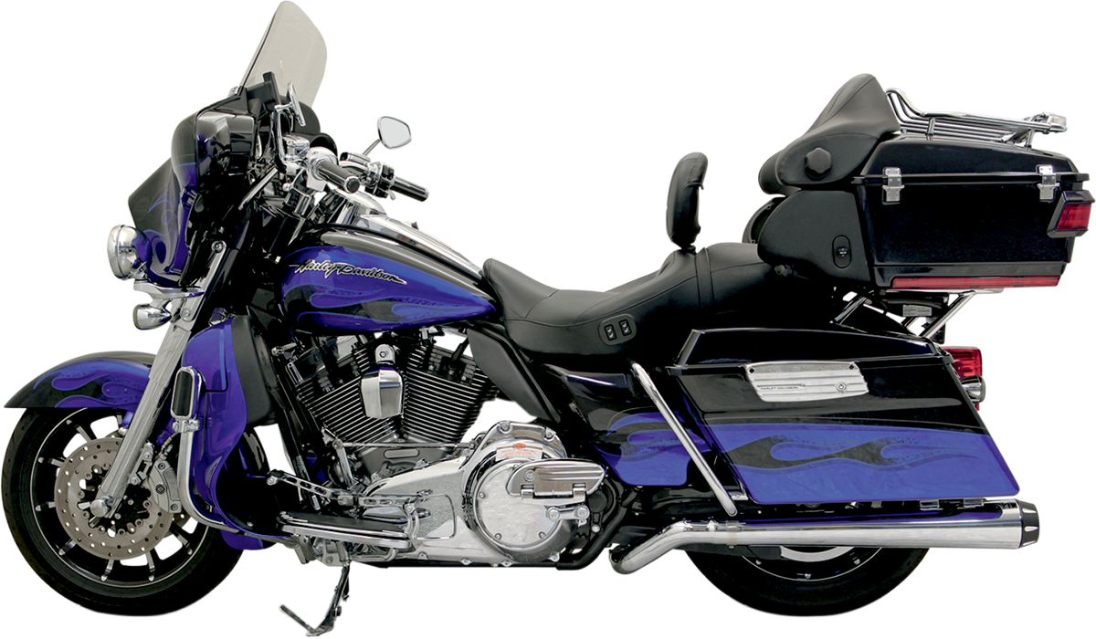 BASSANI XHAUST Pseudo Left-Side Megaphone Muffler - Chrome - '09-'16 FL 1F49R