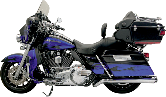 BASSANI XHAUST Pseudo Left-Side Megaphone Muffler - Chrome - '09-'16 FL 1F49R