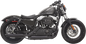BASSANI XHAUST Firepower Series Slip-On Mufflers - Black - Slash-Cut - Sportster 1X27SBB