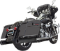 BASSANI XHAUST DNT Straight Can Mufflers for '95-'16 FL - Black 1F7DNT5B