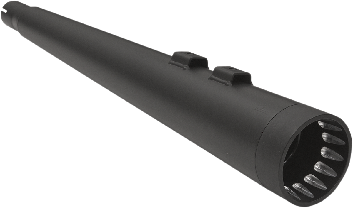 BASSANI XHAUST DNT® Megaphone Slip-On Mufflers - Black/Black - '95-'16 FL 1F57DNT5B