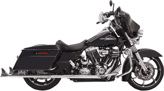 BASSANI XHAUST Fishtail Slip-On Mufflers - Chrome - without Baffle - 33" - '95-'16 Touring 1F17E33