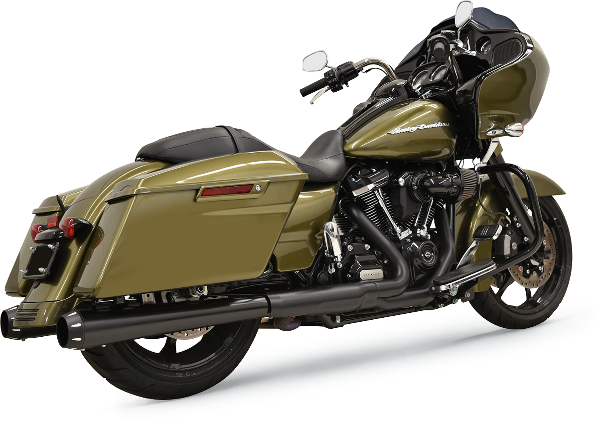 BASSANI XHAUST DNT® Megaphone Slip-On Mufflers - Black/Black - FL 1F572DNT5B
