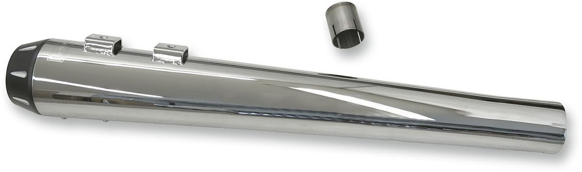 BASSANI XHAUST 2-into-1 Crossover Eliminator with 4"DNT® Slip-On Muffler - Chrome - Megaphone 1F17R