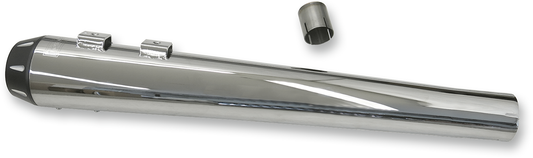 BASSANI XHAUST 2-into-1 Crossover Eliminator with 4"DNT® Slip-On Muffler - Chrome - Megaphone 1F17R