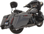 BASSANI XHAUST DNT Straight Can Mufflers for M8 CVO - Chrome/Black 1F73DNT5