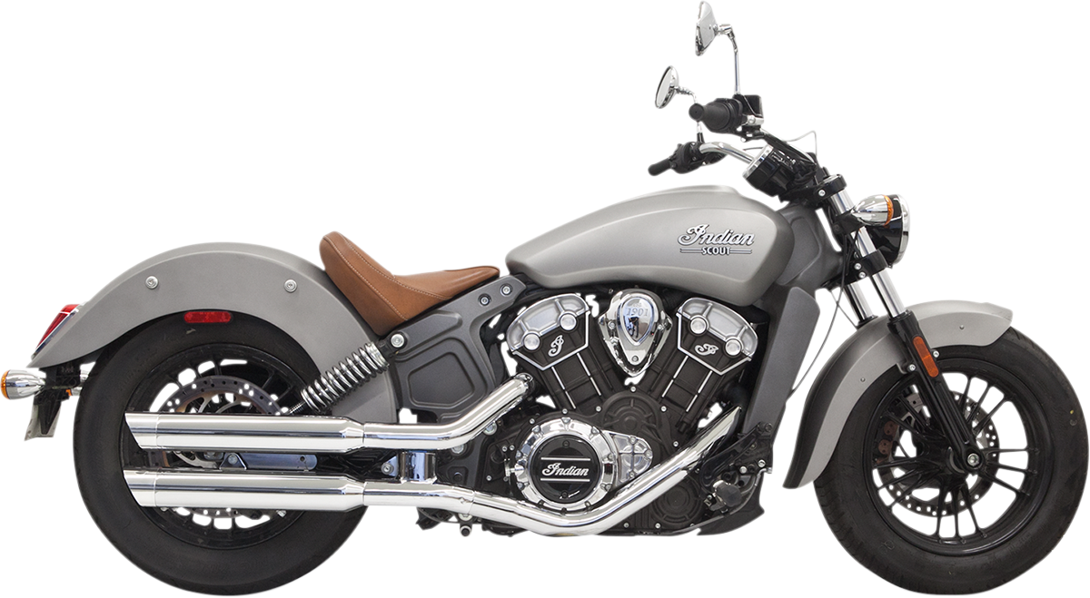 BASSANI XHAUST Classic Slip-On Mufflers - 3" - Chrome - Scout 8S17SC