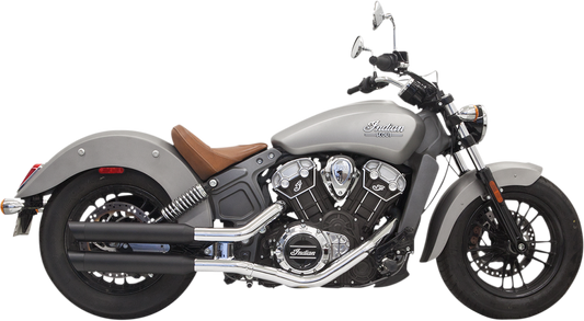 BASSANI XHAUST Classic Slip-On Mufflers - 3" - Black - Scout 8S17BSB