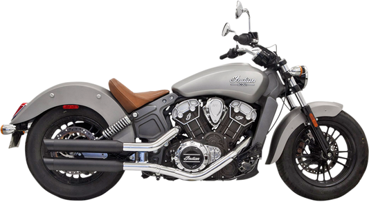 BASSANI XHAUST Slip-On Mufflers - 3" - Billet End Cap - Black 8S27BSB