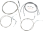 BARON Stainless Handlebar Cable/Line Kit - 12"-14" - VN2000 BA-8076KT-12