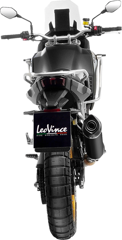 LEOVINCE LV One Slip-On Muffler - Black Stainless Steel 14451EBU